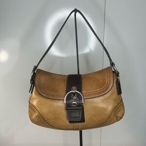 Coach Y2k Tan & Brown Soho Leather Shoulder Bag